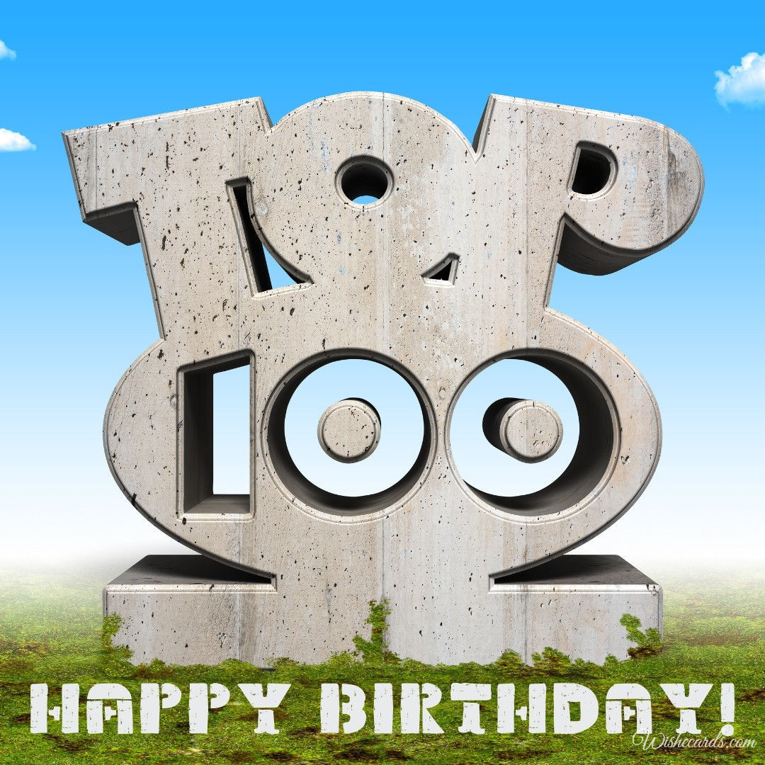 100th Birthday Card Female