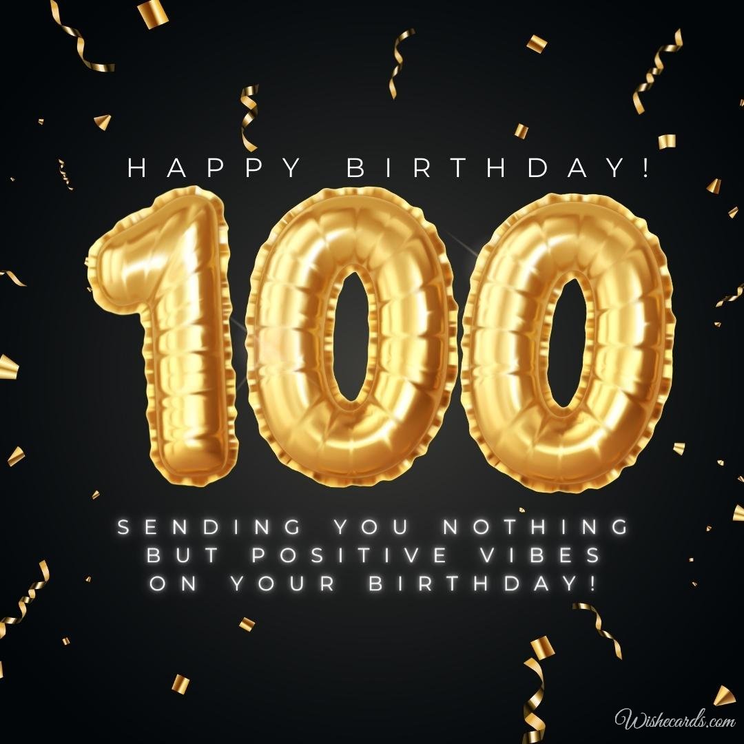 100th Birthday Wish Ecard