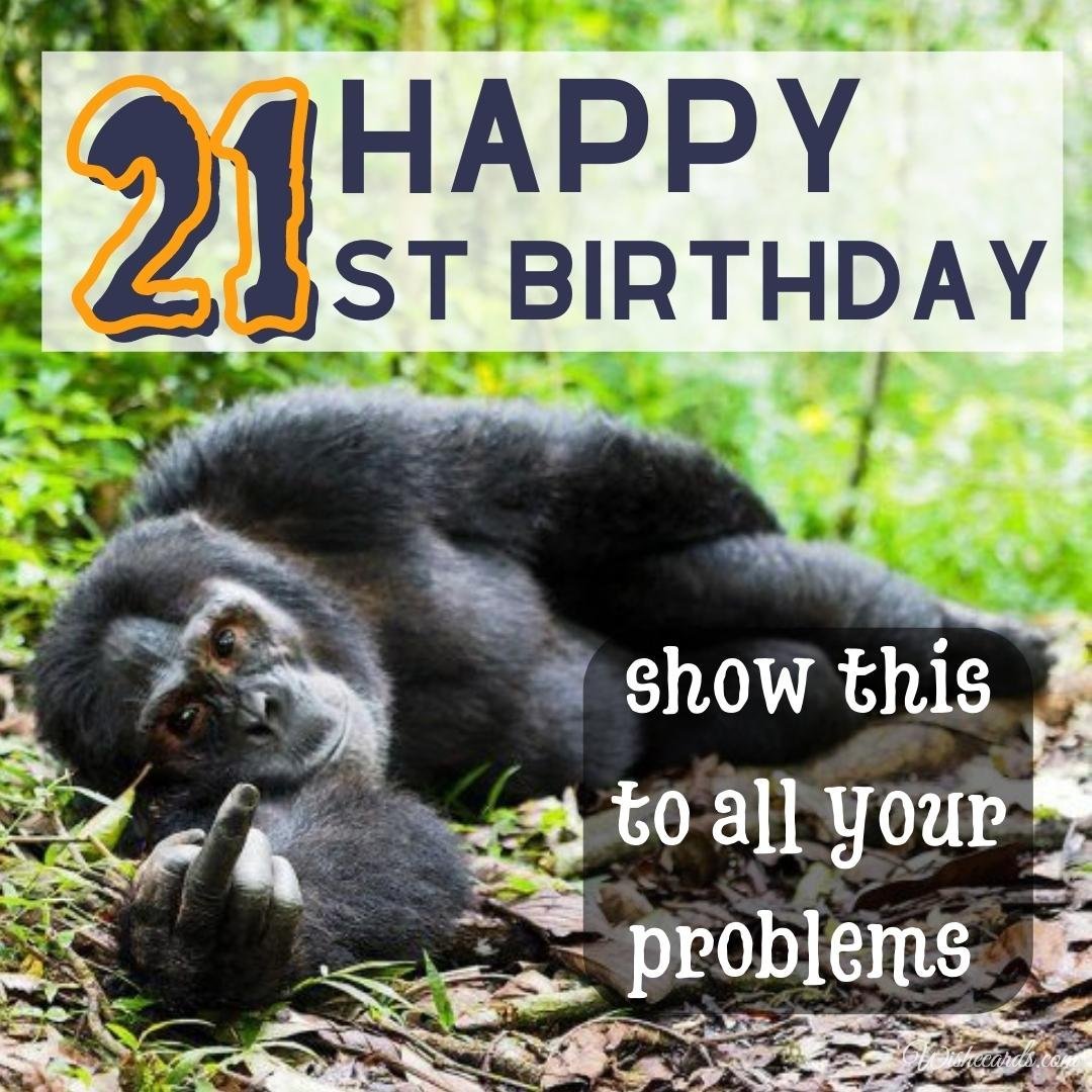 21st Birthday Funny Card