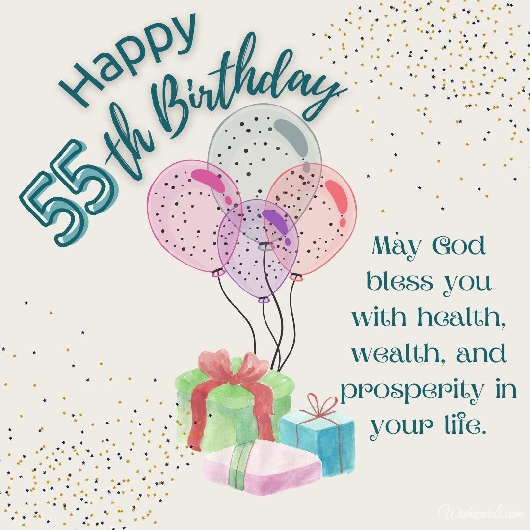 55th Birthday Wish Ecard