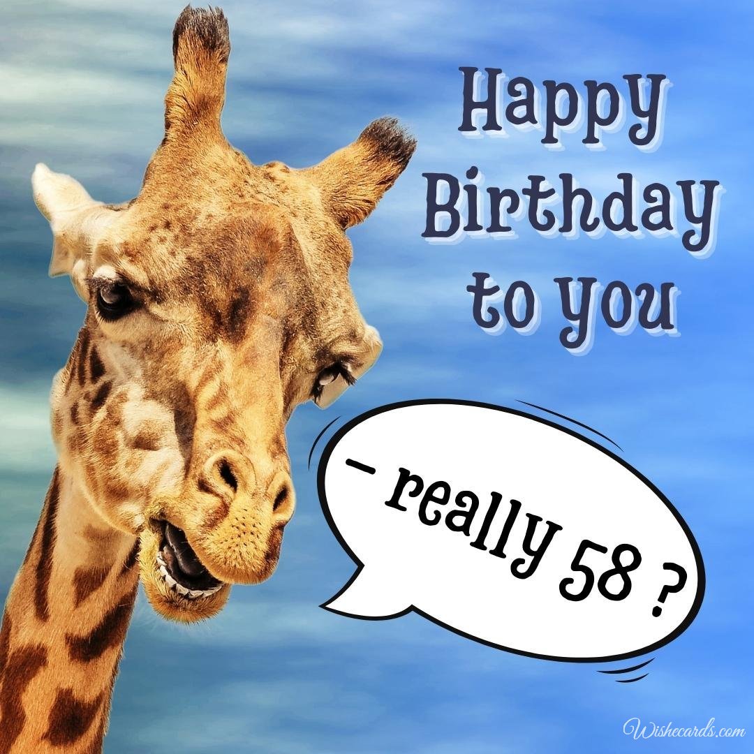 58th Birthday Wish Ecard