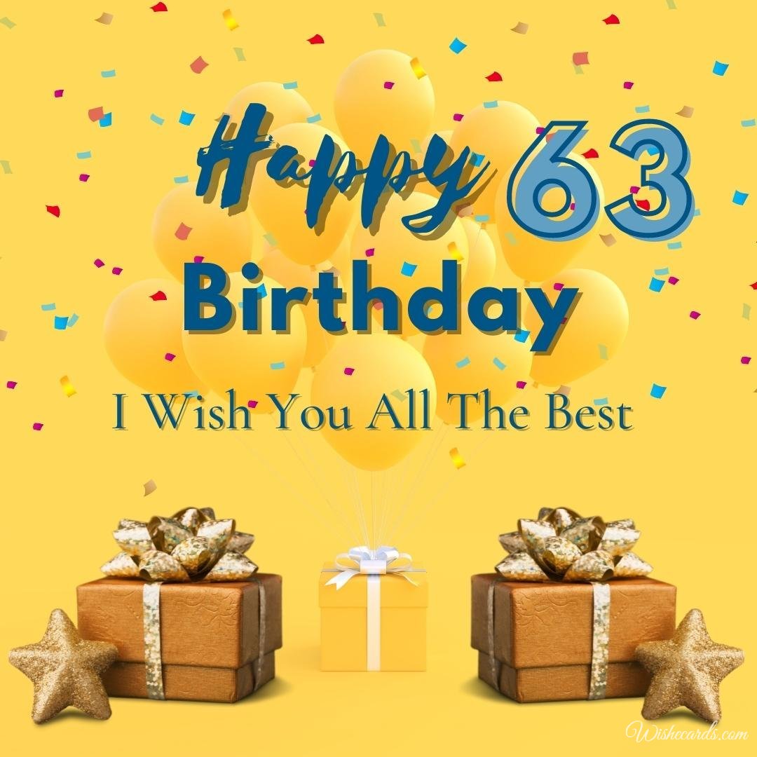 63rd Birthday Wish Ecard