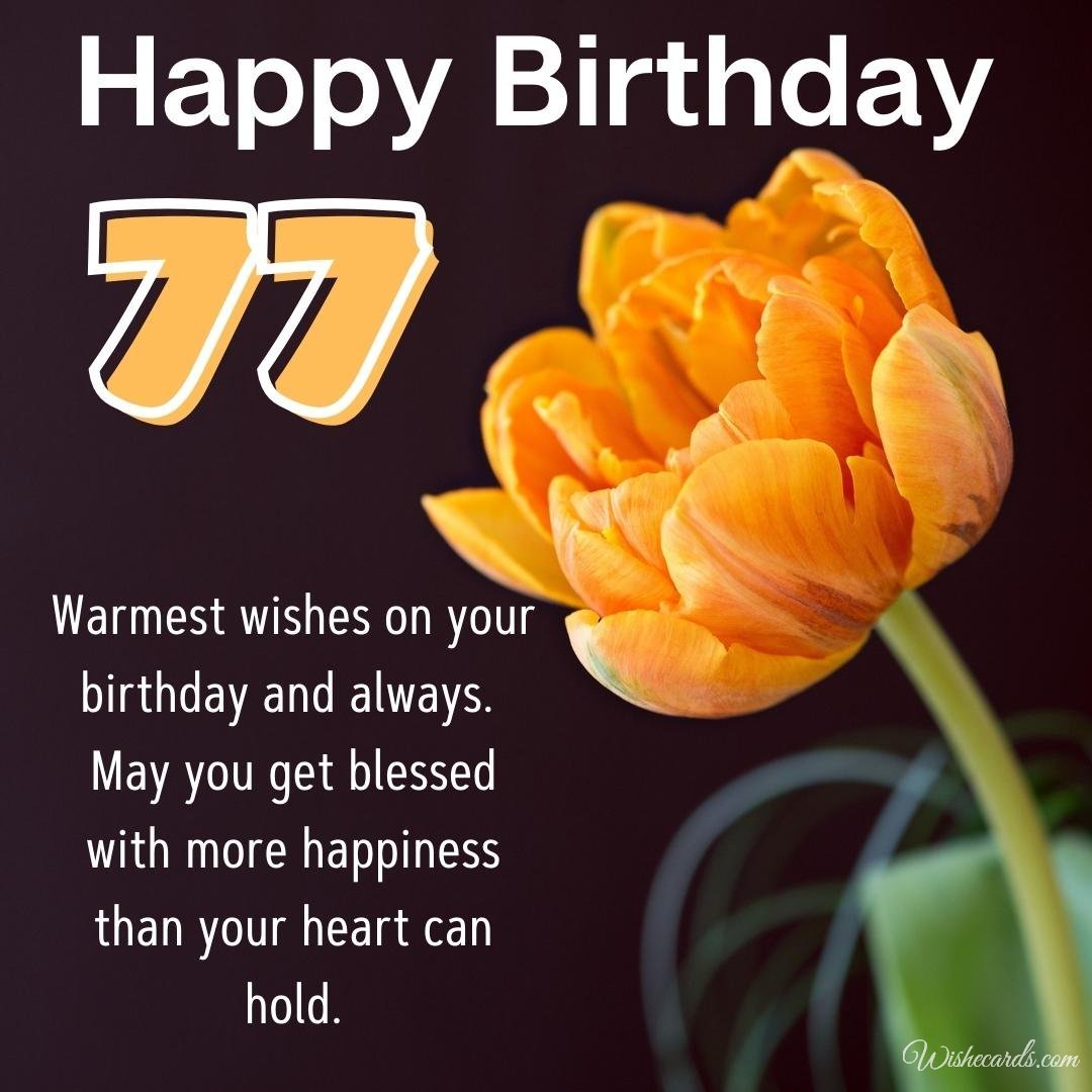 77th Birthday Wish Ecard