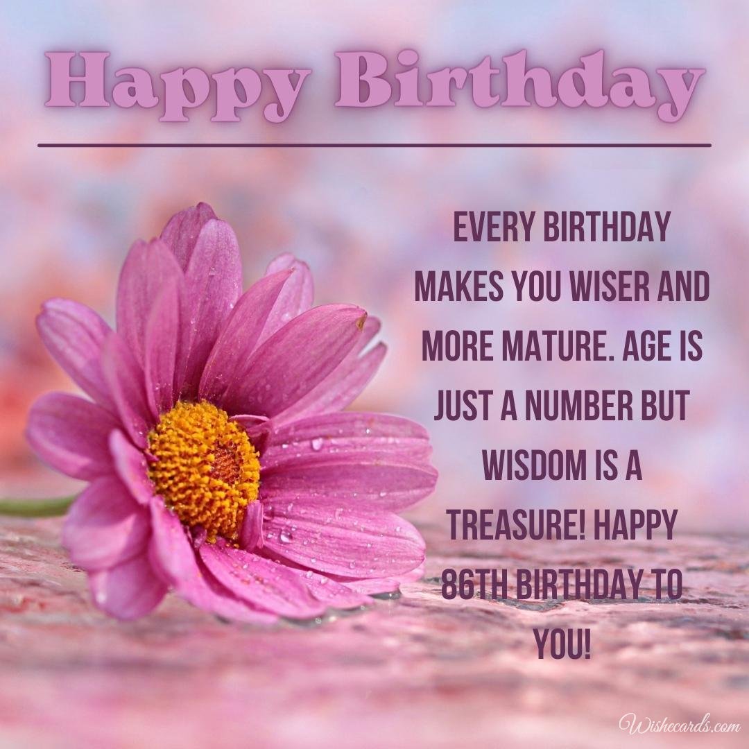 86th Birthday Wish Ecard