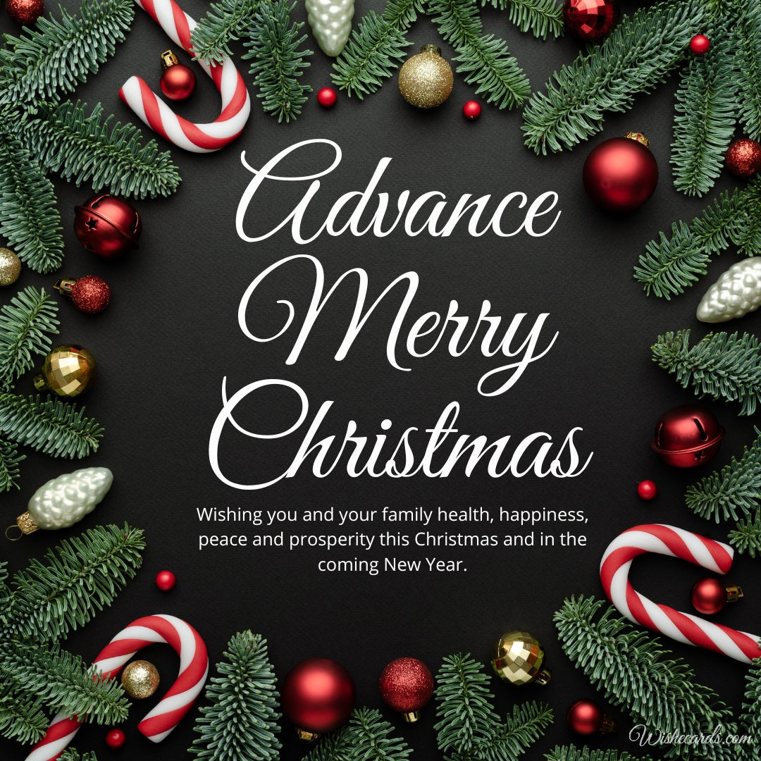 Advance Merry Christmas Cards