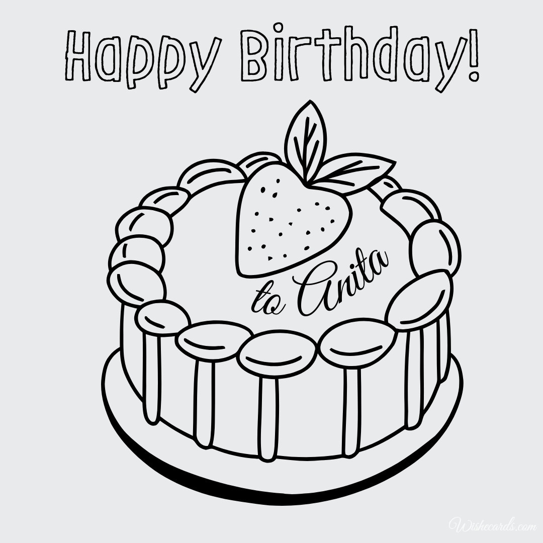 Anita Birthday Cake Image