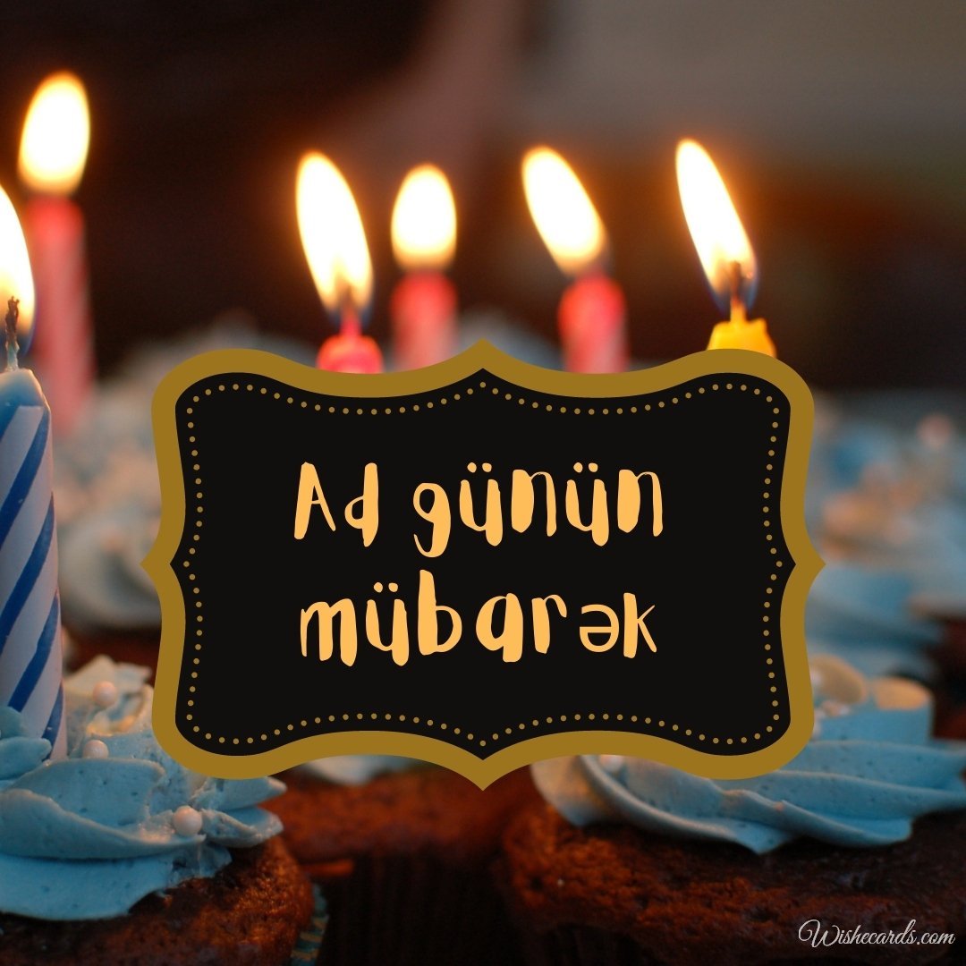 Azerbaijani Happy Birthday Ecard