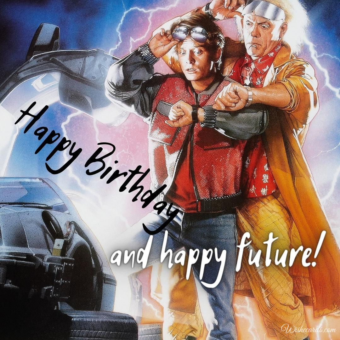 Back to the Future Birthday Image