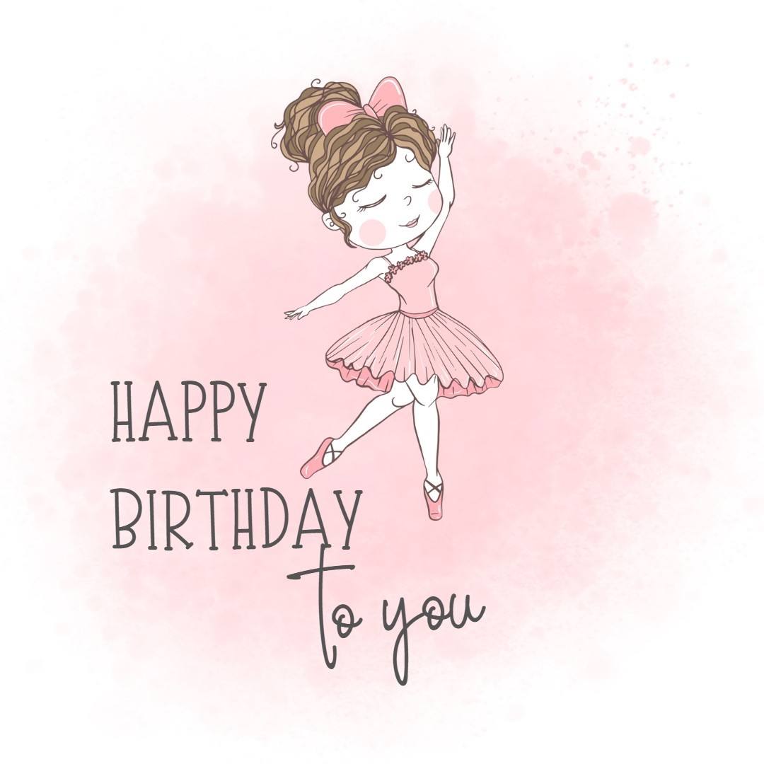 Happy Birthday Cards and Funny Images for Ballerina