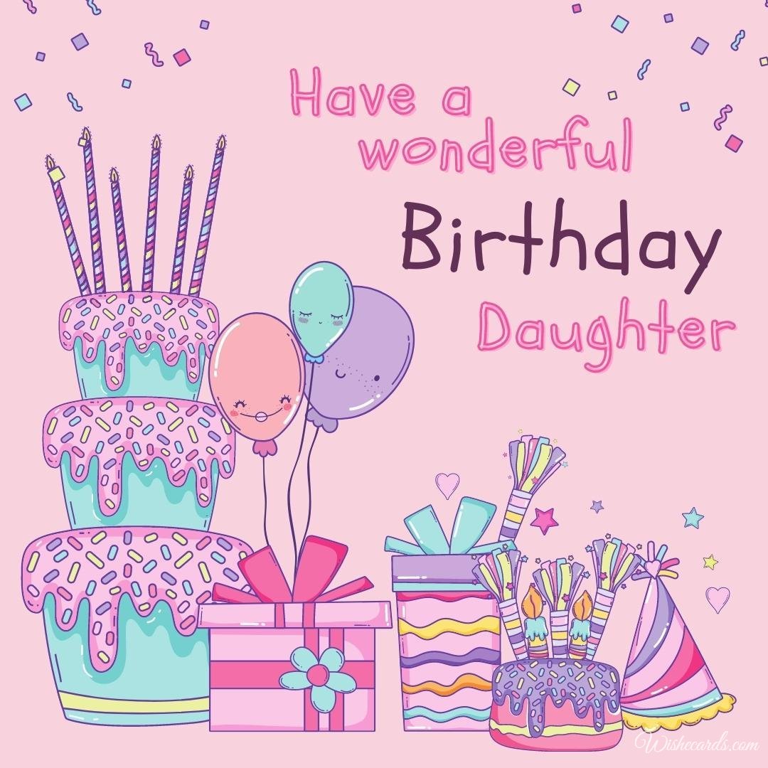 Beautiful Birthday Card for Daughter
