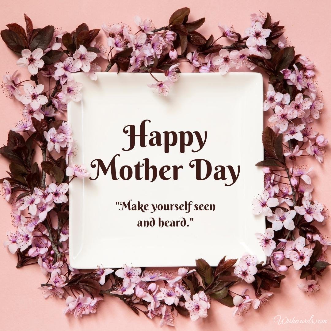 Beautiful Mothers Day Ecard With Text