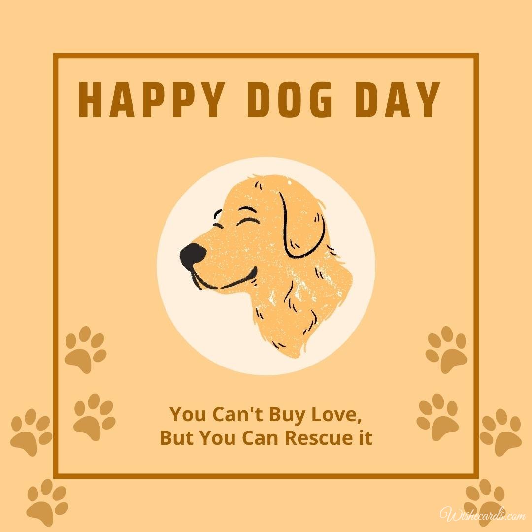 Beautiful National Dog Day Image With Text