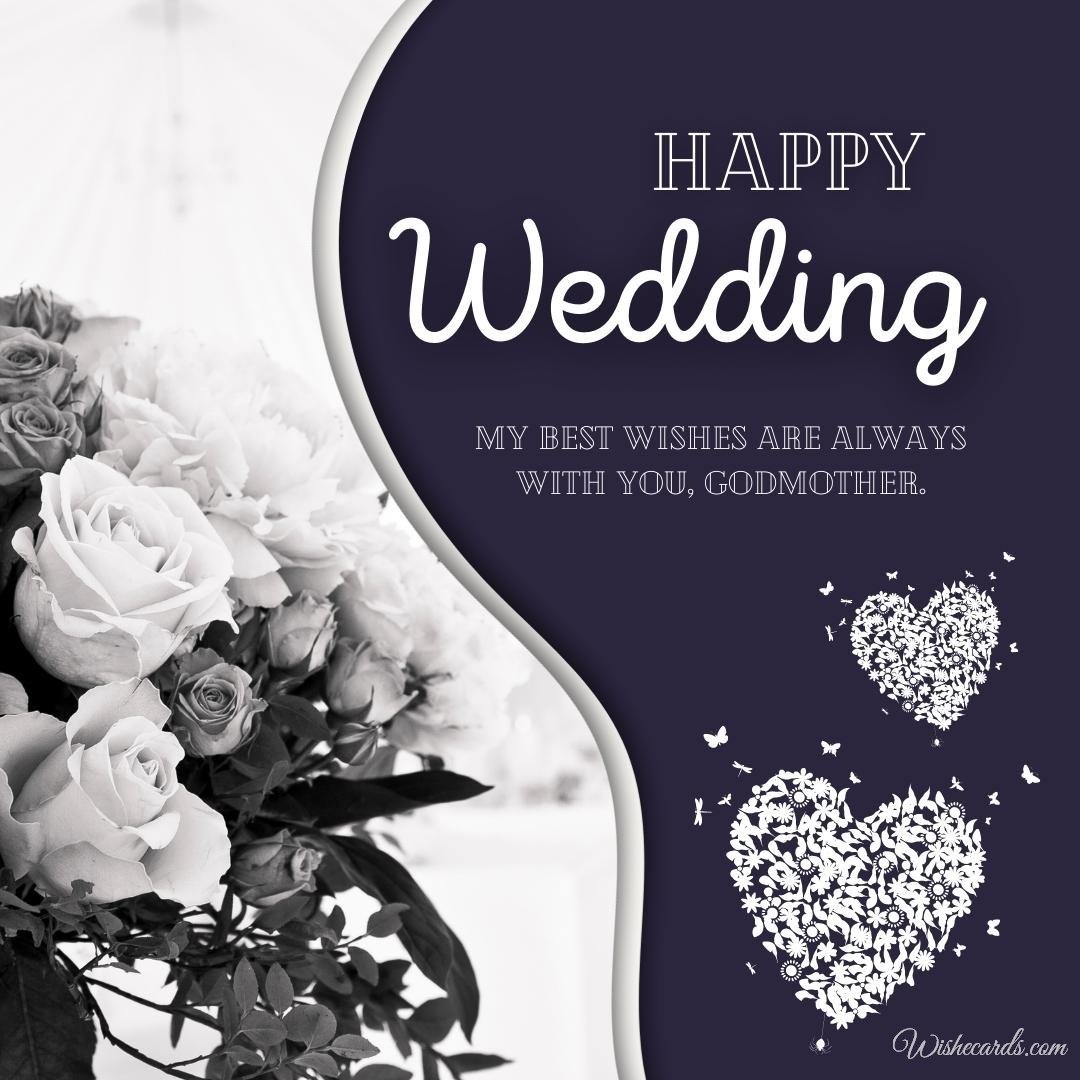 Beautiful Wedding Ecard For Godmother With Text