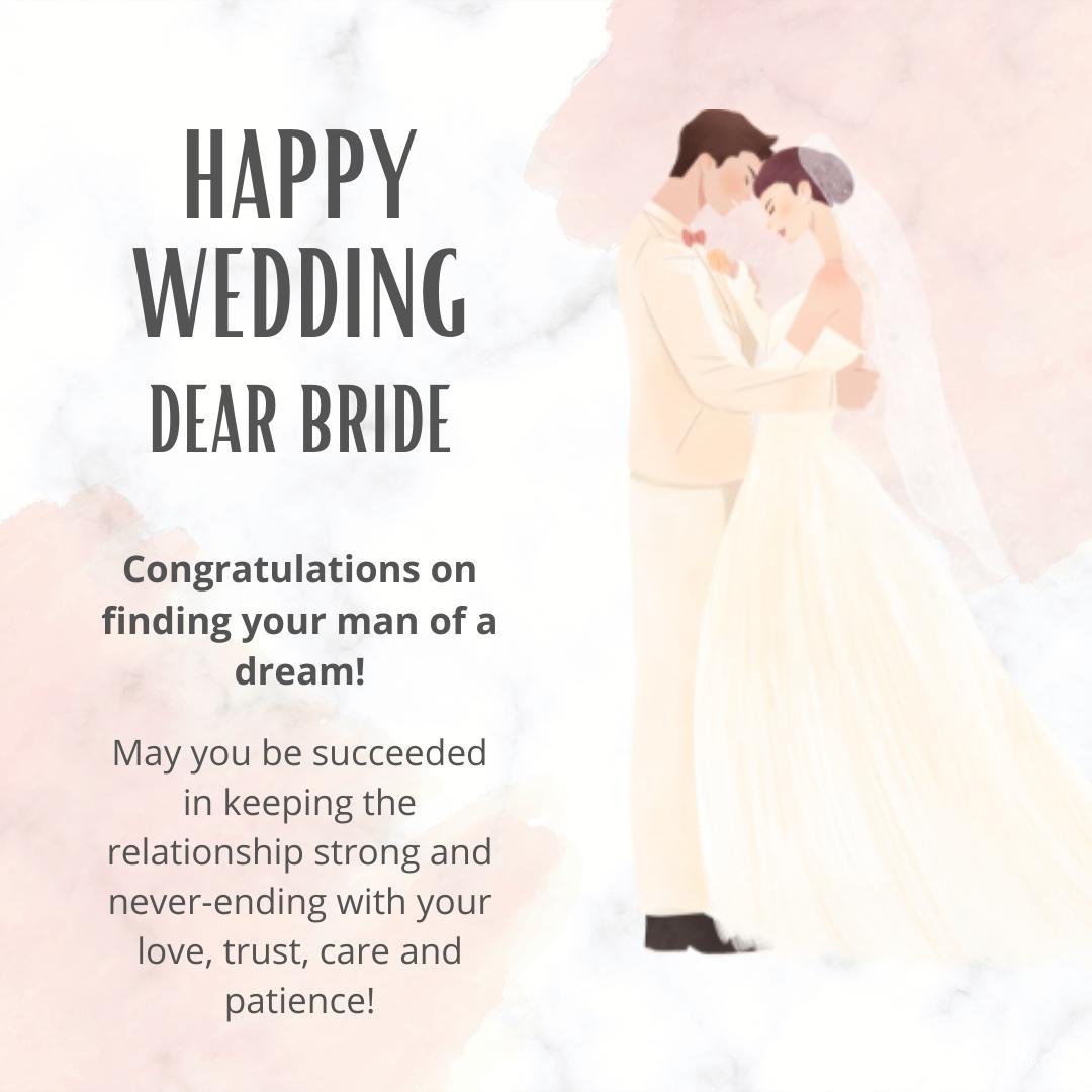 Beautiful Wedding Greeting Ecard For Bride