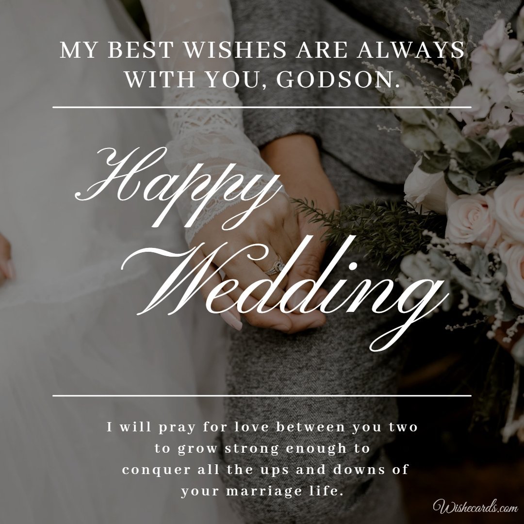 Beautiful Wedding Greeting Ecard For Godson