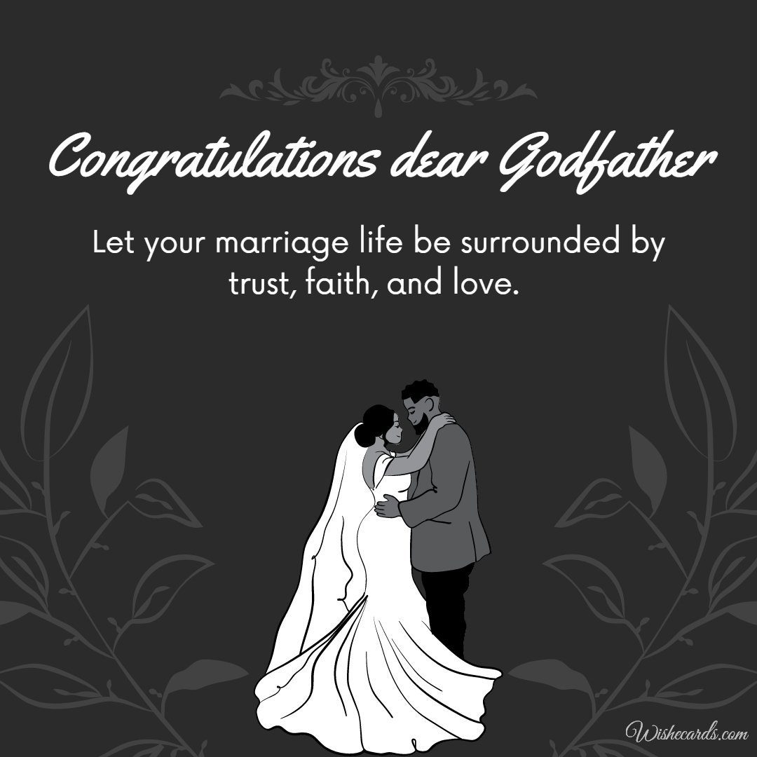 Beautiful Wedding Image For Godfather With Text