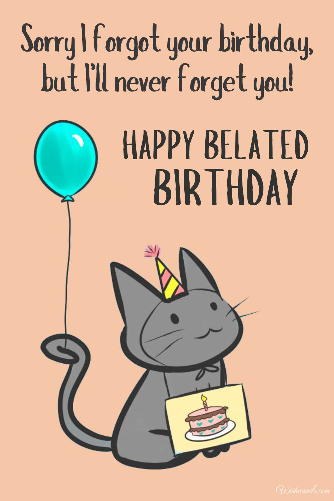Belated Birthday Cat Image