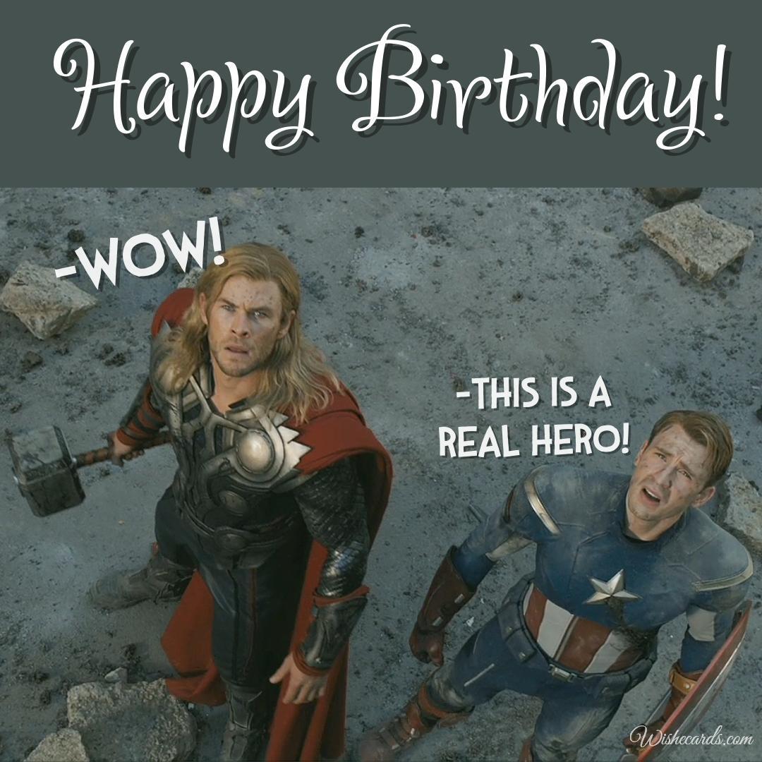 Birthday Card Avengers