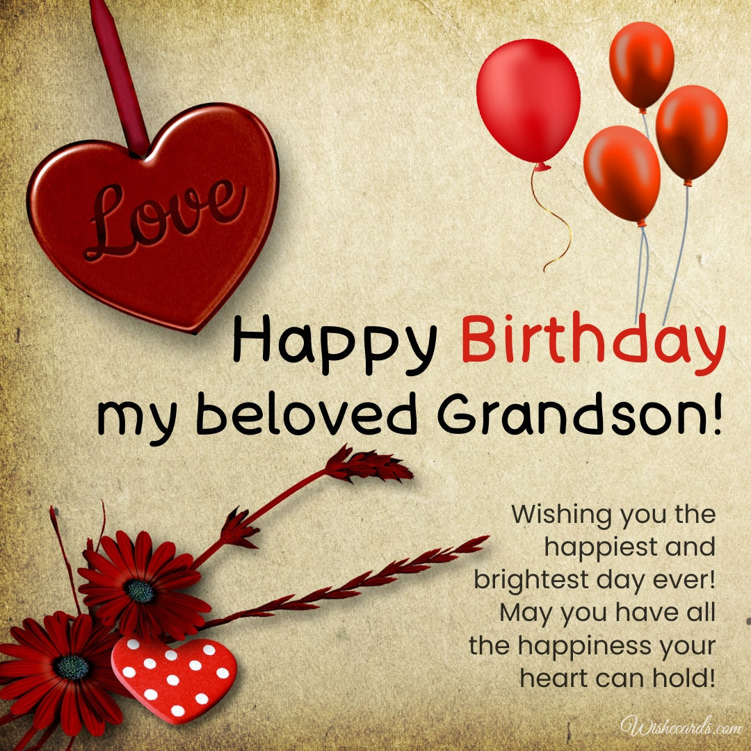 Birthday Card for Adult Grandson