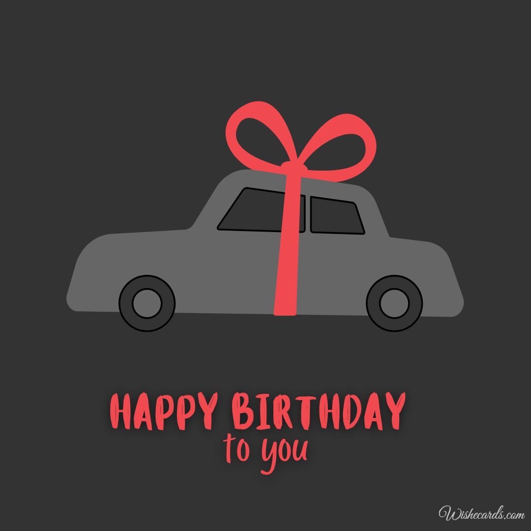 Birthday Card for Car Lover