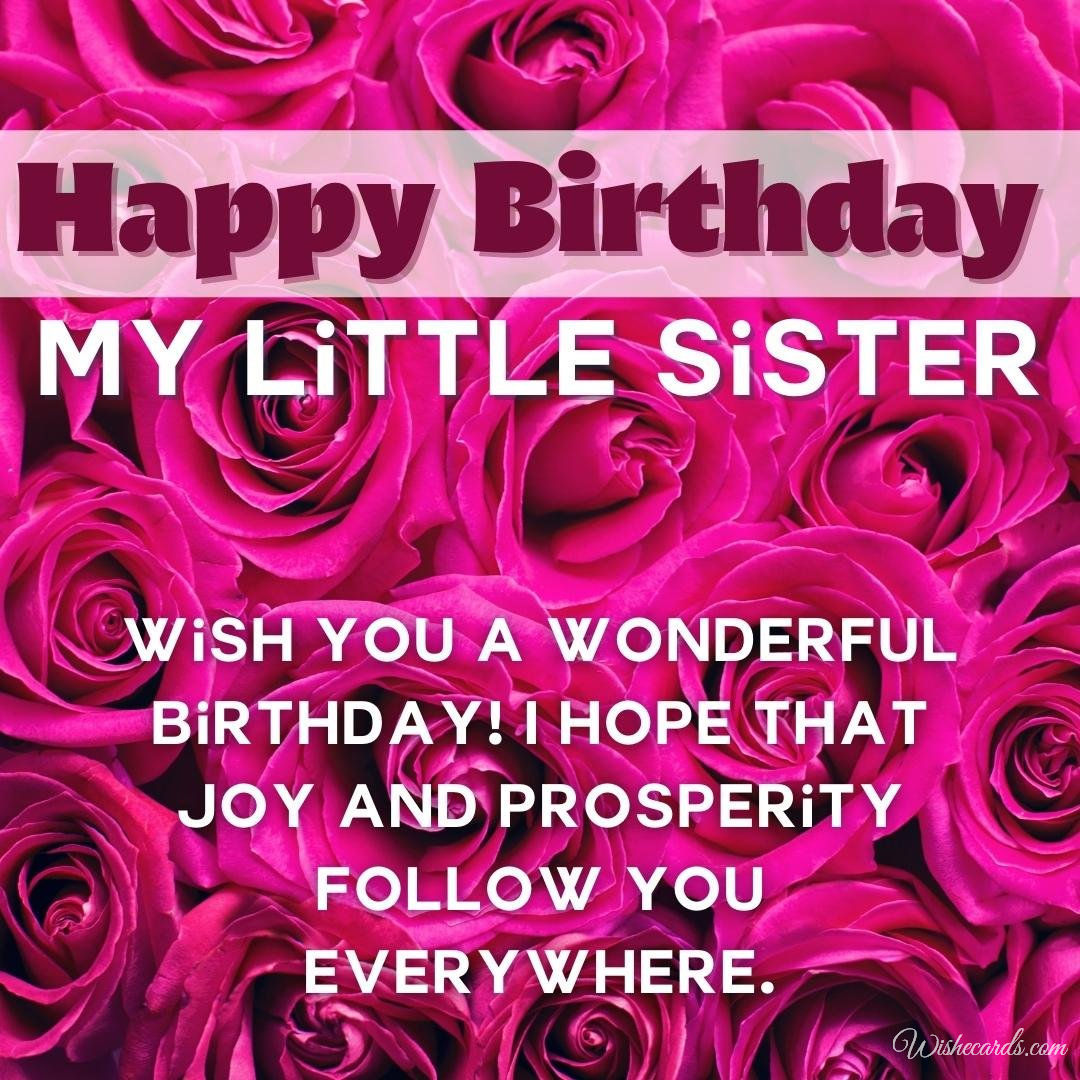 Birthday Card for Little Sister