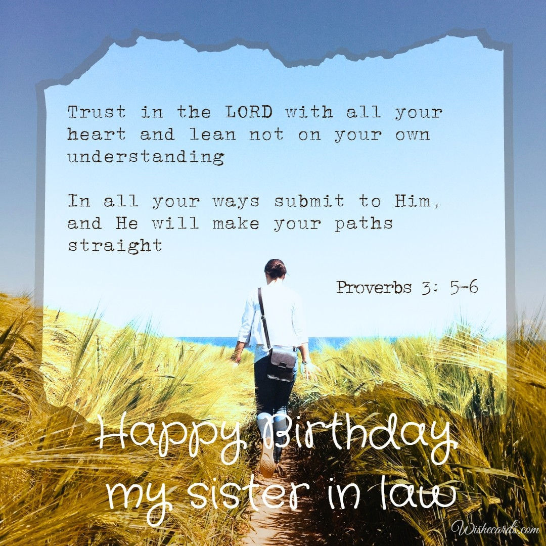 Birthday Card Verse for Sister in Law