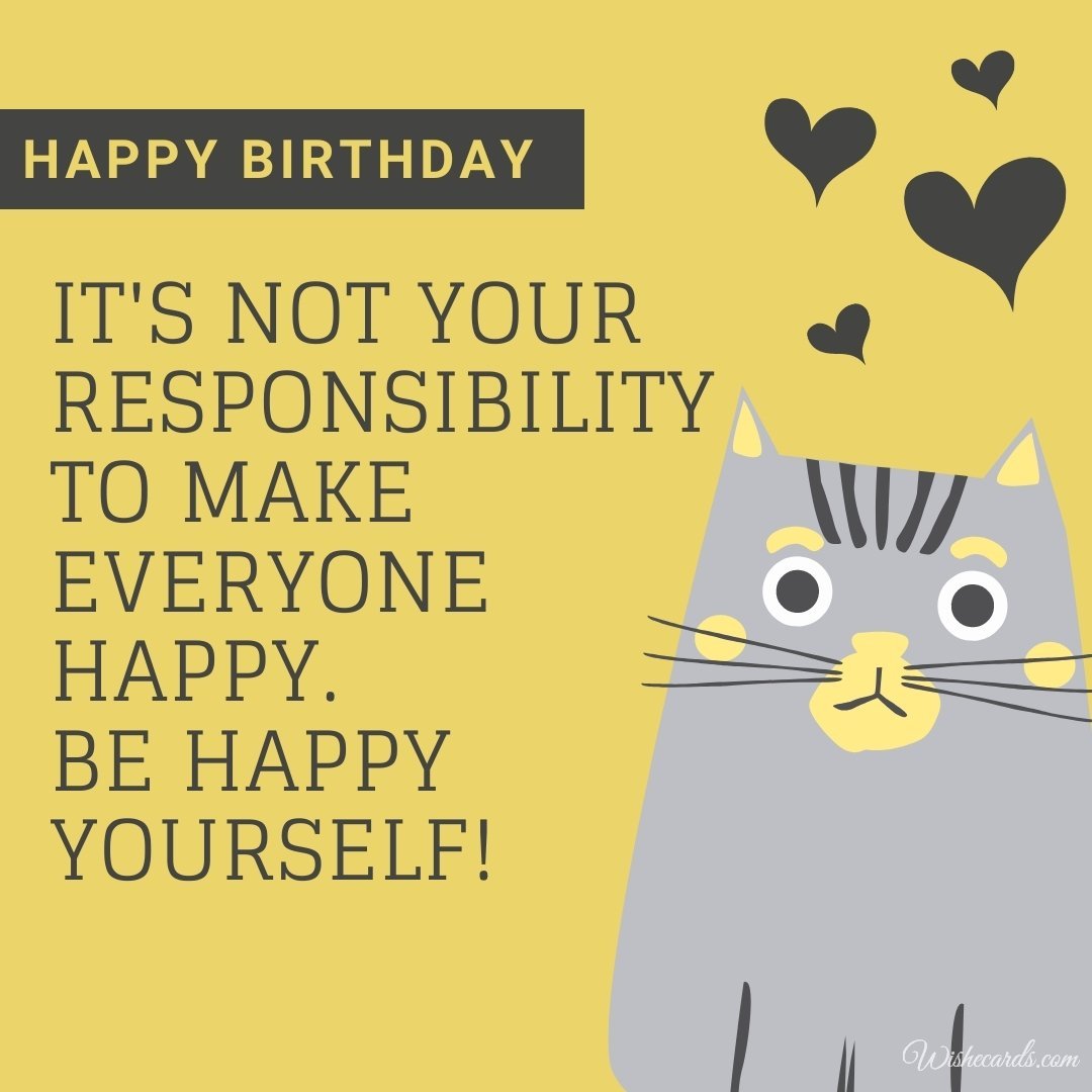 Birthday Card with Grumpy Cat