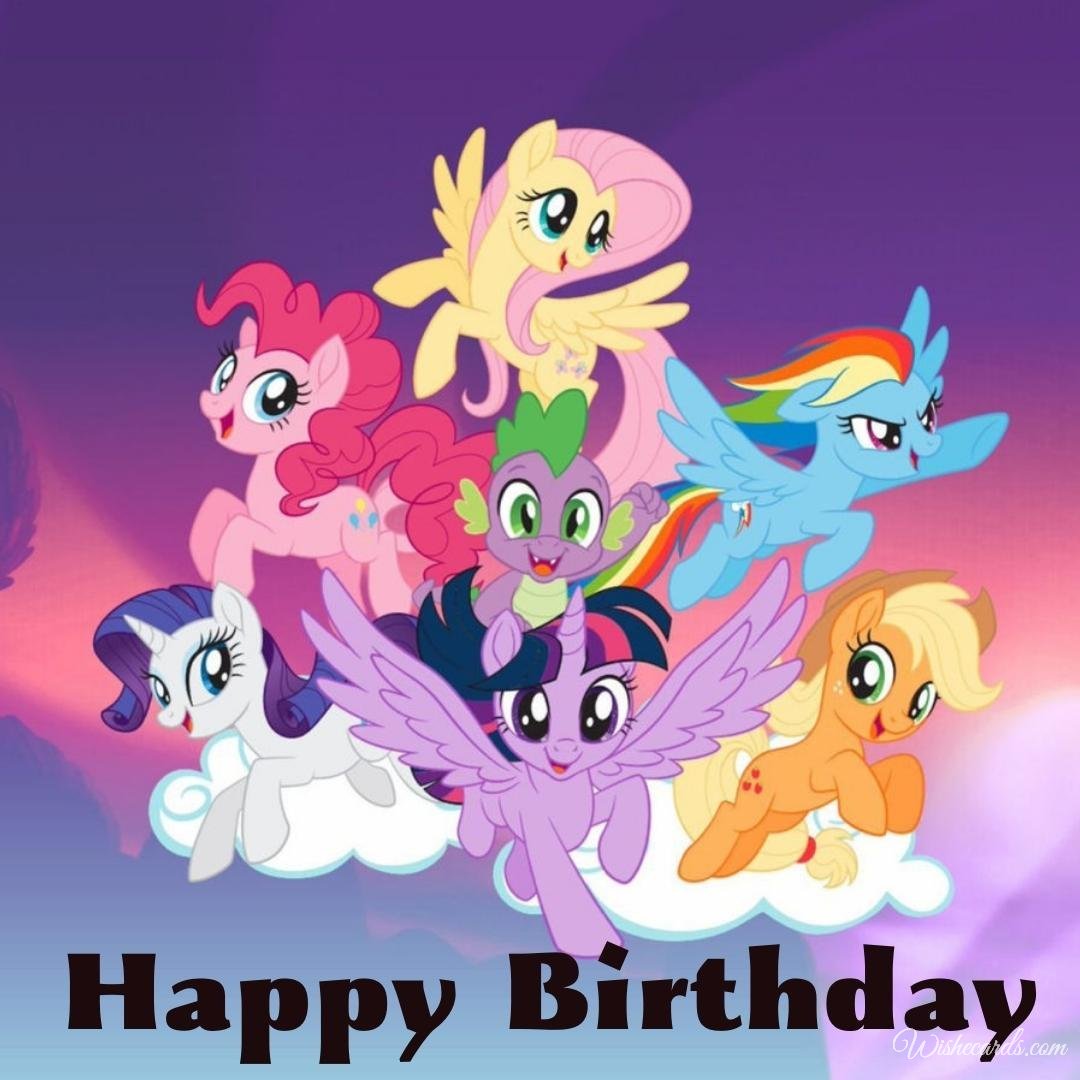 Birthday Card with My Little Pony