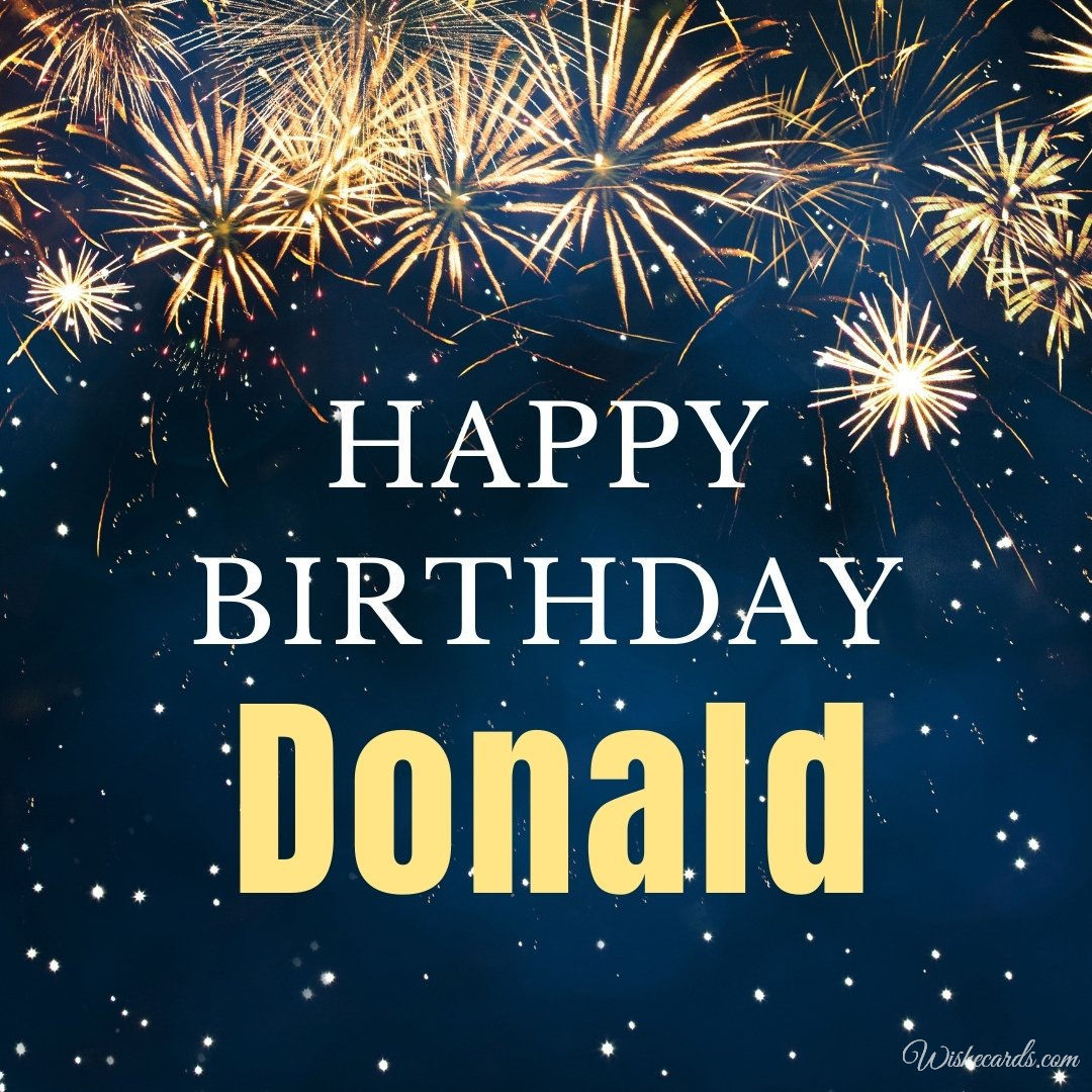 Birthday Ecard for Donald