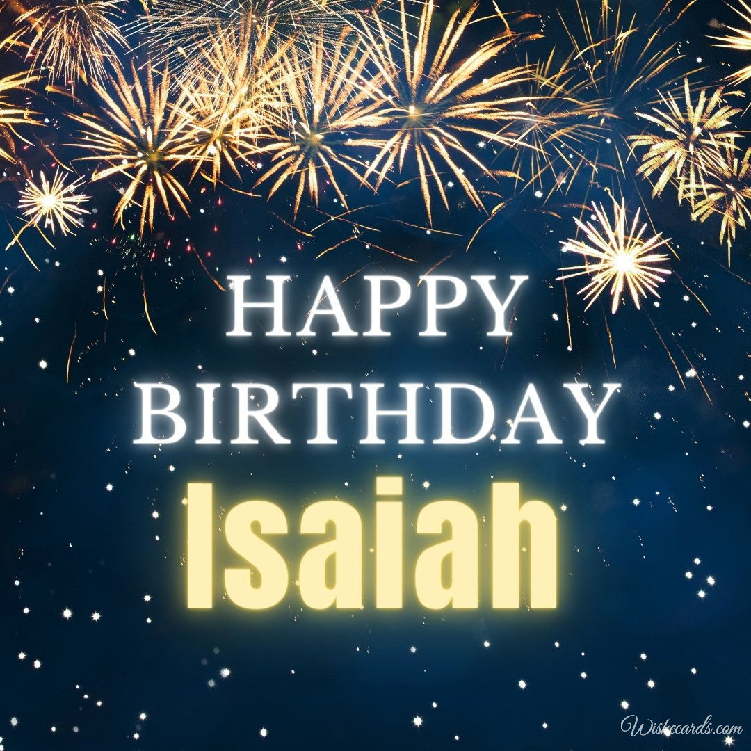 Birthday Ecard for Isaiah