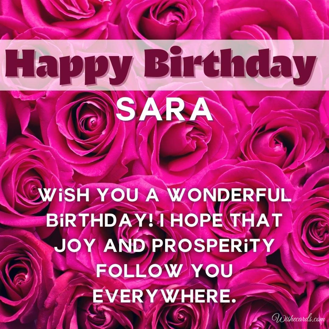 Birthday Ecard For Sara