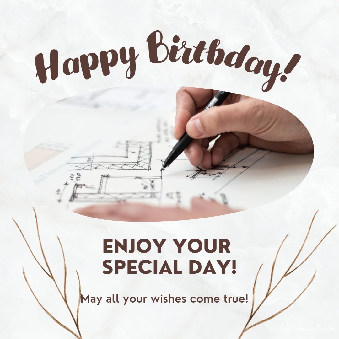 Happy Birthday Cards for Architect