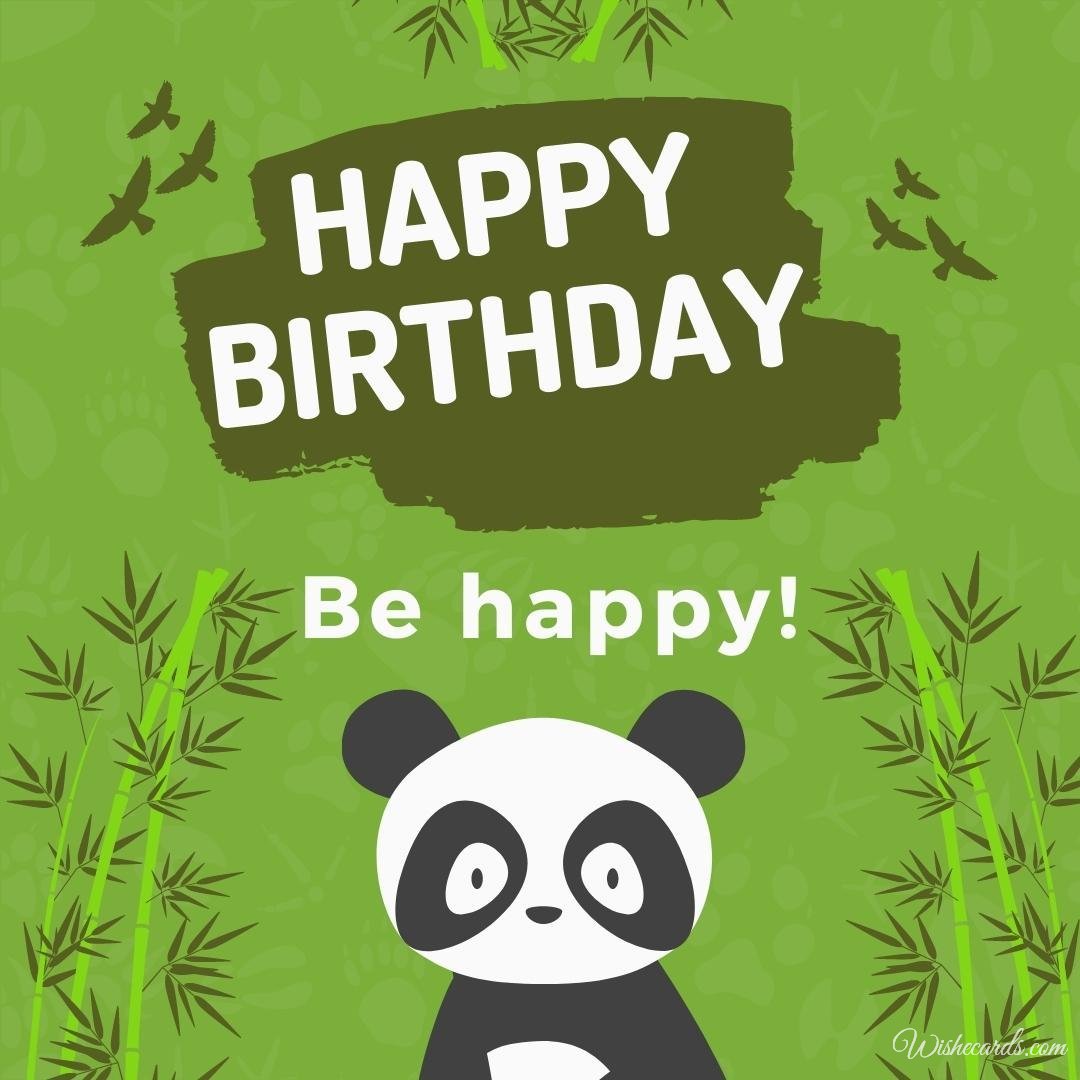 Birthday Ecard With Panda