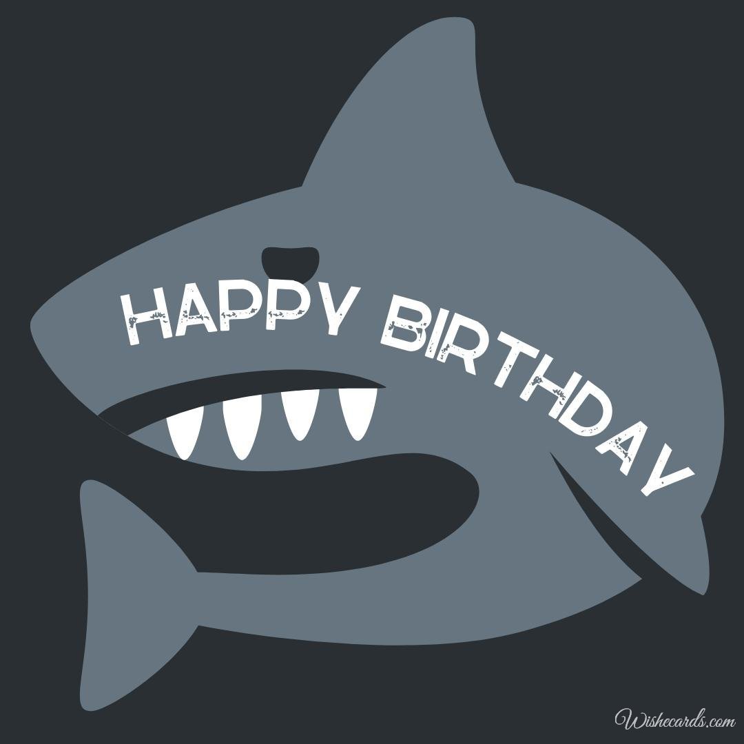 Birthday Ecard With Shark