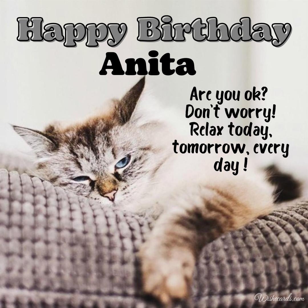 Birthday Greeting Ecard for Anita