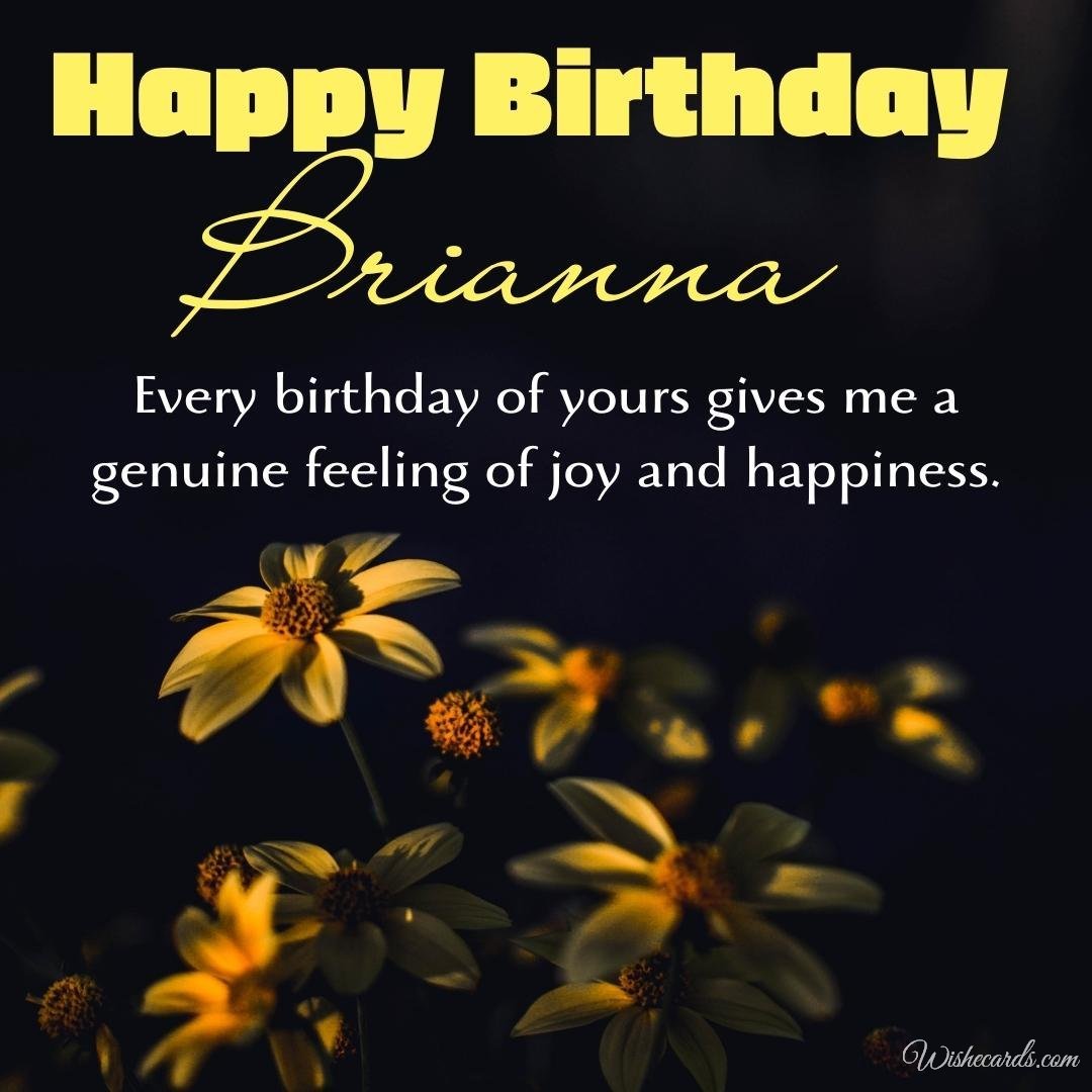 Birthday Greeting Ecard for Brianna