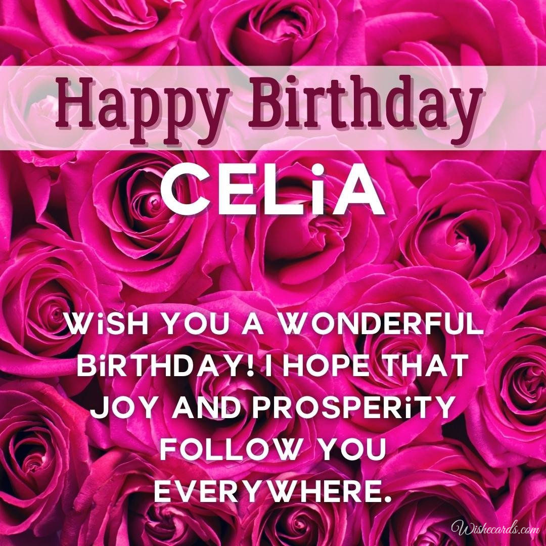 Birthday Greeting Ecard for Celia