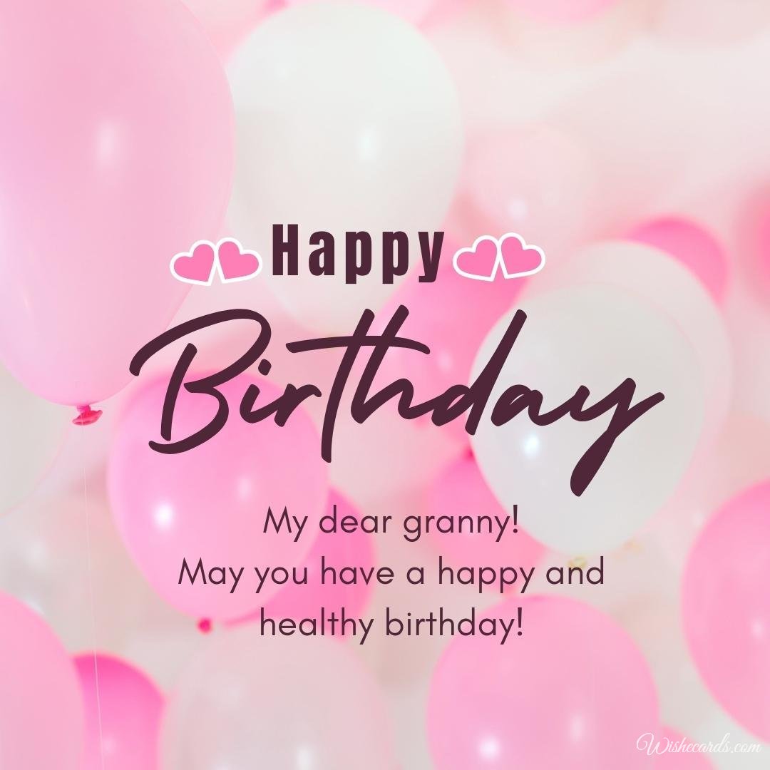 Birthday Greeting Ecard for Granny