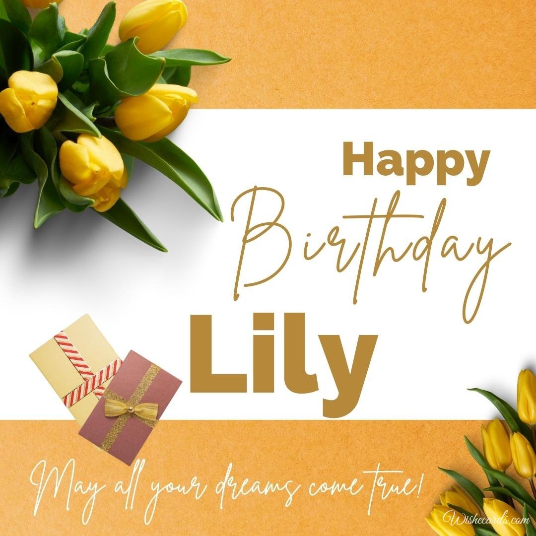 Birthday Greeting Ecard for Lily