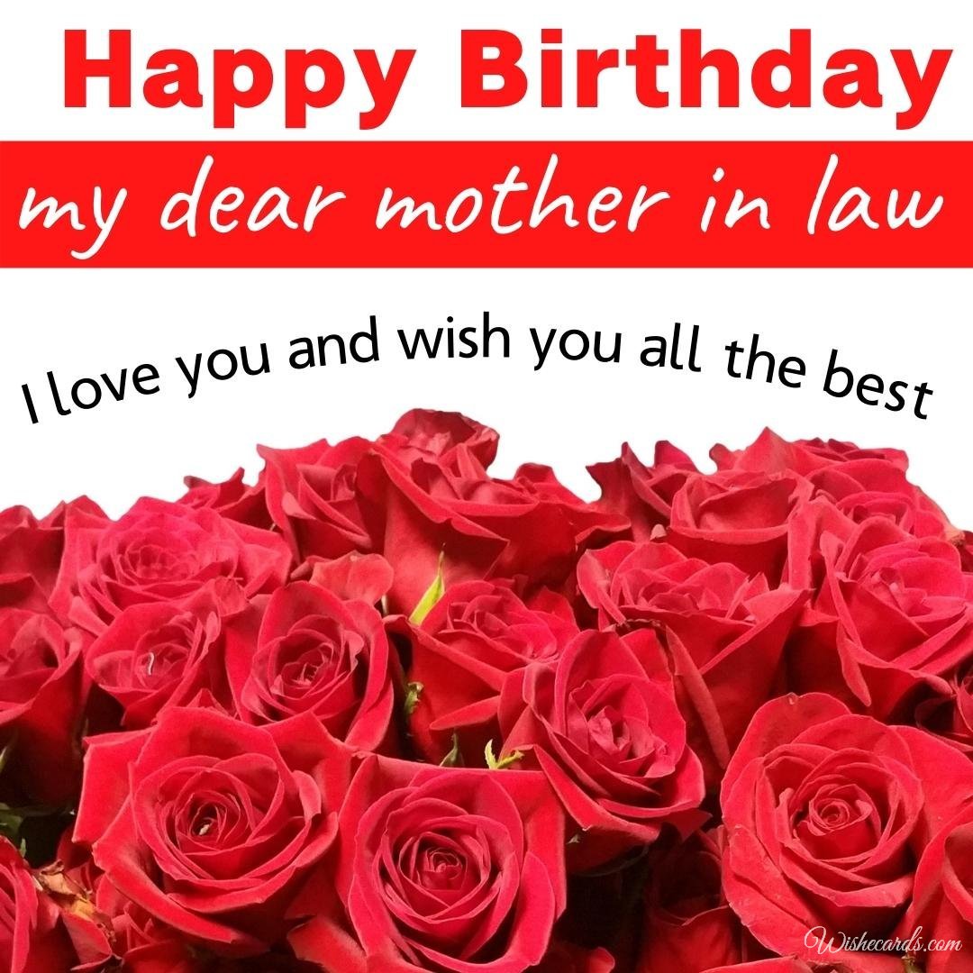 Birthday Greeting Ecard for Mother In Law