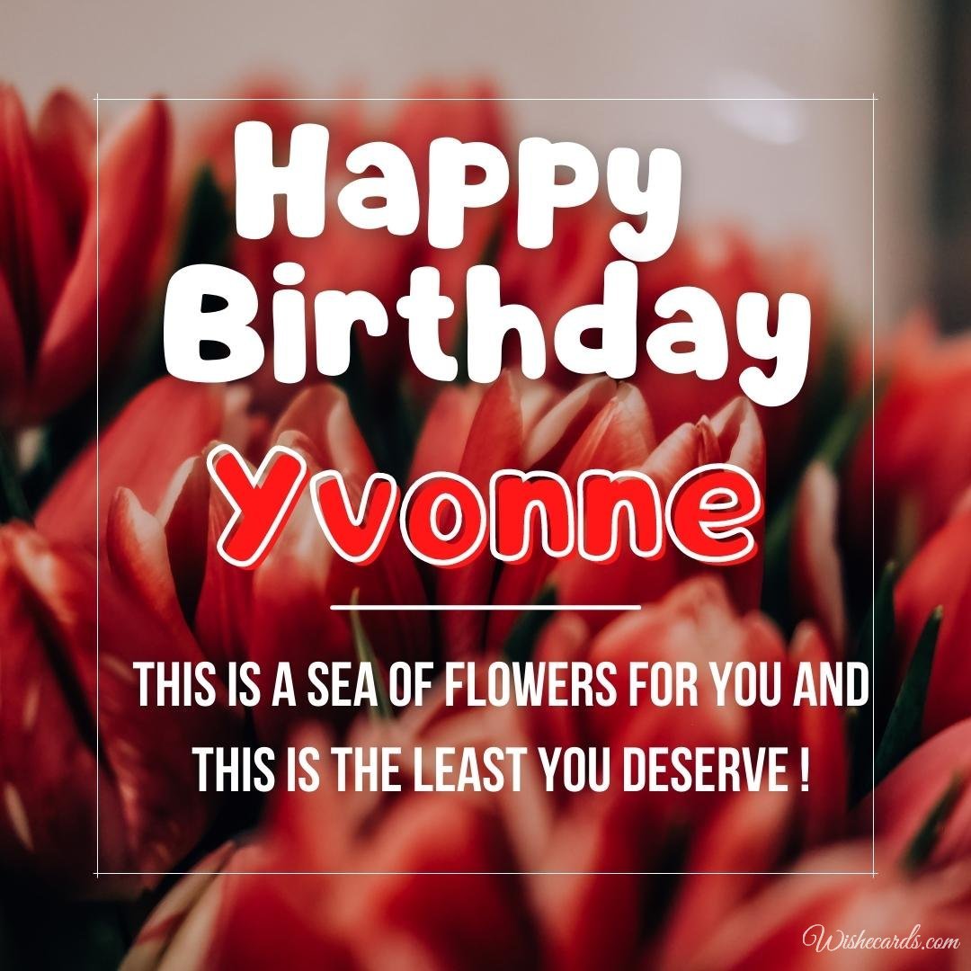 Birthday Greeting Ecard For Yvonne