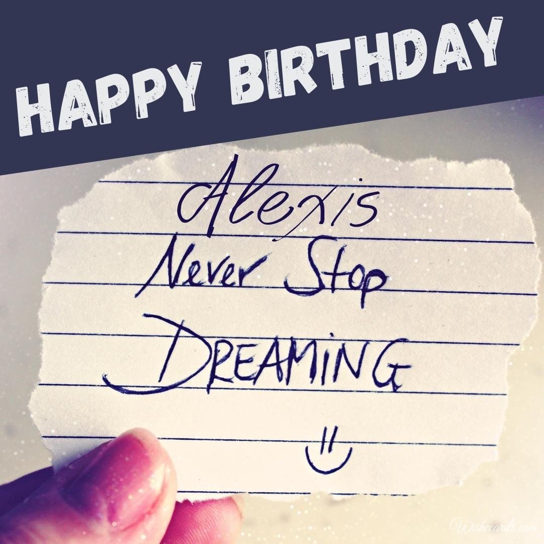 Birthday Wish Ecard for Alexis