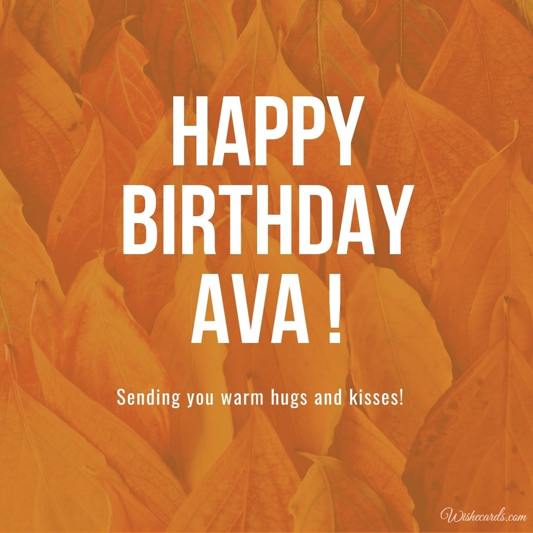 Birthday Wish Ecard for Ava
