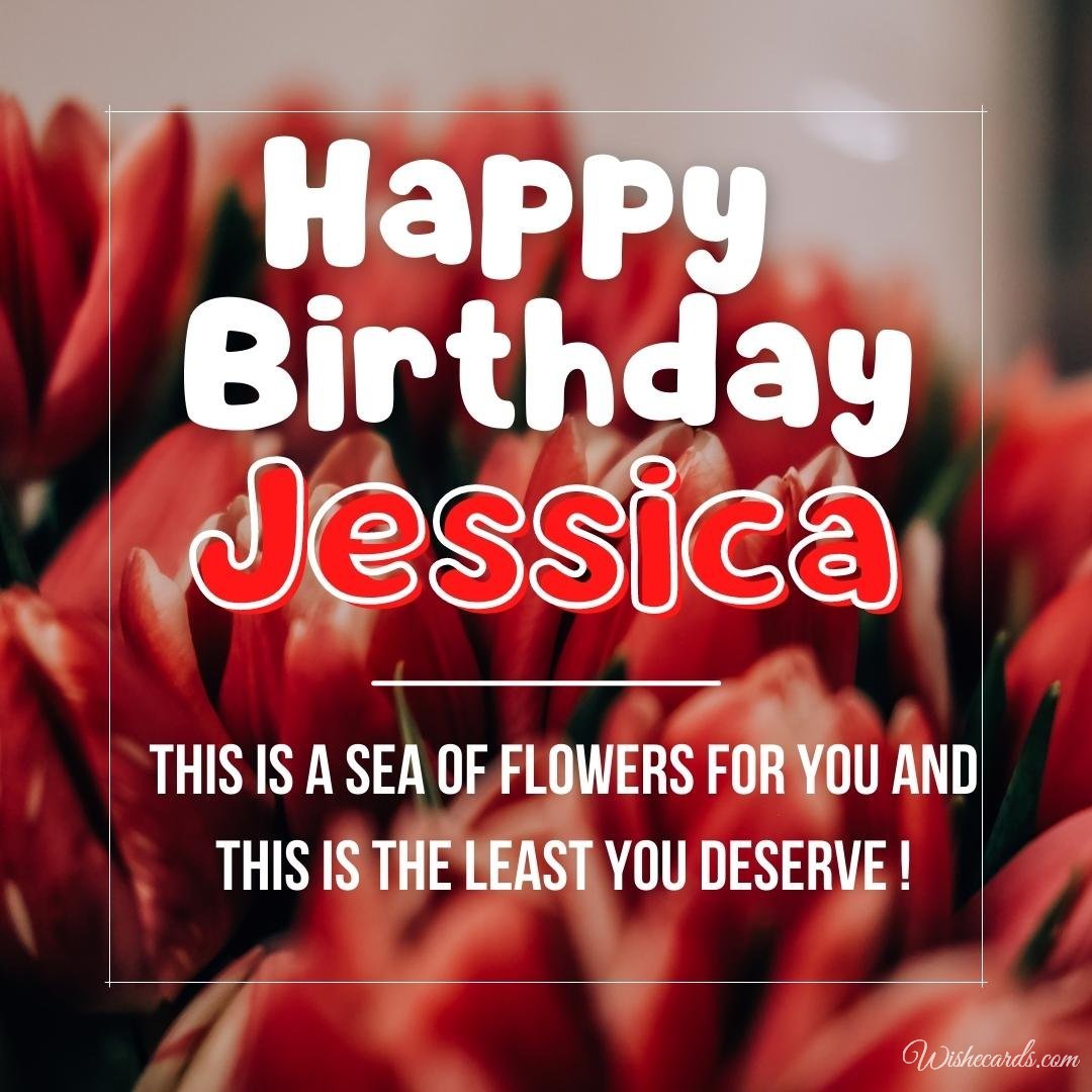 Birthday Wish Ecard For Jessica