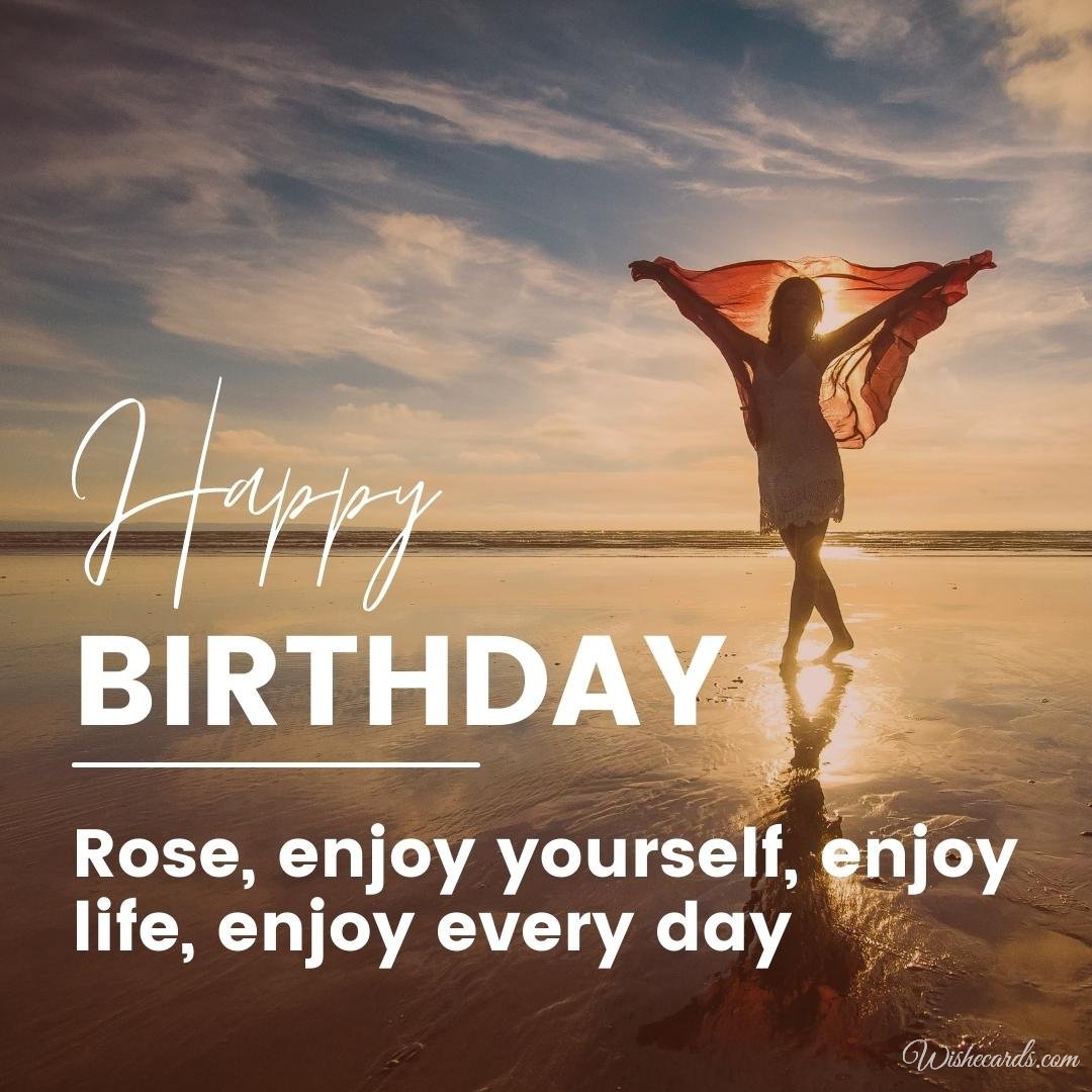 Birthday Wish Ecard For Rose