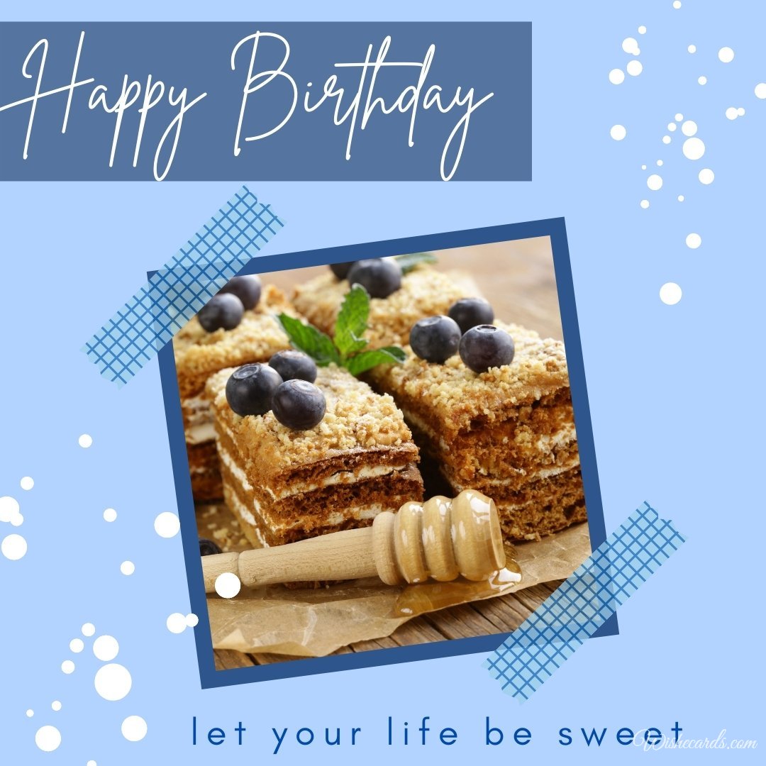 Birthday Wish Ecard with Cake