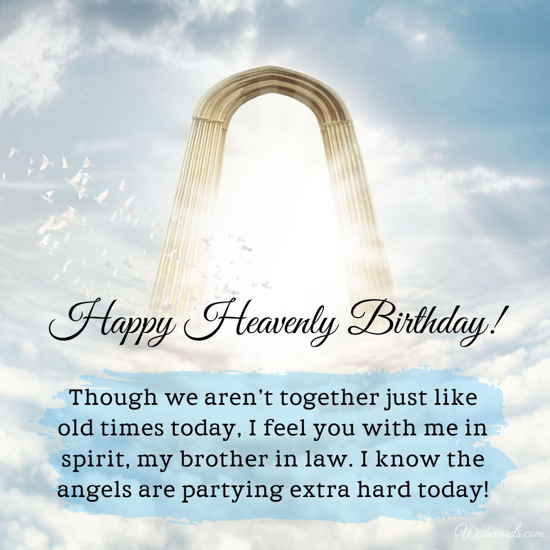 Birthday Brother in Law in Heaven Cards