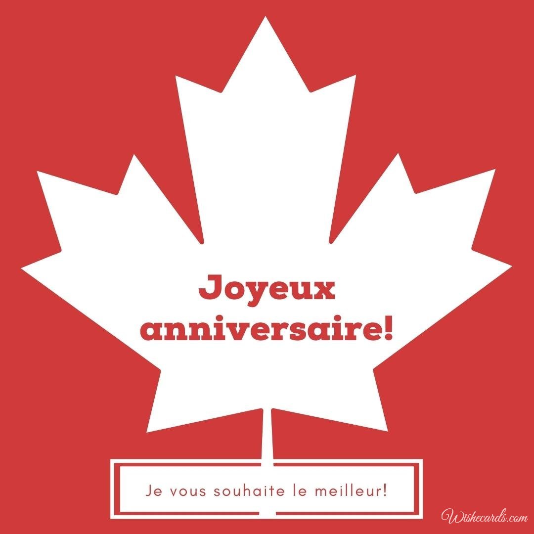 Canadian Birthday Greeting Ecard