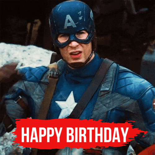 Captain America Happy Birthday Gif