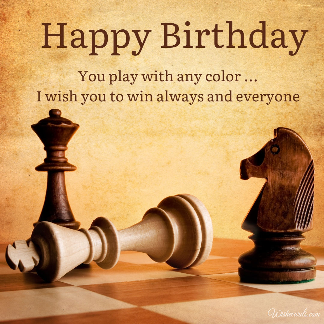 Chess Happy Birthday Cards to Chessmate